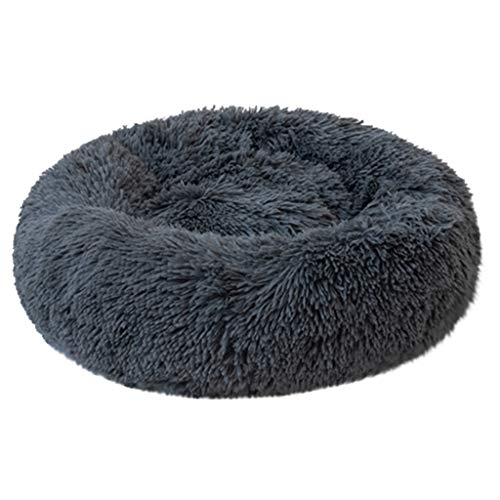 Kolylong® Hundebett,Katzenbett,rutschfeste Runde Form Weiches Donut-Haustierbett, Plüsch-Donut-Design,Flauschig, Weich,Hundekissen,Hundesofa Betten hundekorb Zwingermatten Durchmesser 40cm/50/60/87cm von Koly-Hundebett