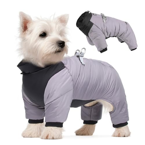 Komost Hundemäntel für kleine mittelgroße Hunde, wasserdichte reflektierende Winter-Hundejacke, warmer Hundemantel für kaltes Wetter für Welpen von Komost