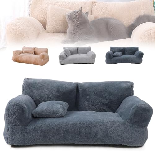 18 * 15 * 9“ Revuera Calming Pet Sofa - Revuera Pet Sofa, Washable Large Memory Foam Revuera Pet Calming Sofa with Non-Slip Bottom, Suitable for Kittens and Puppies Under 10 Pounds (Dark Gray) von Konenbra