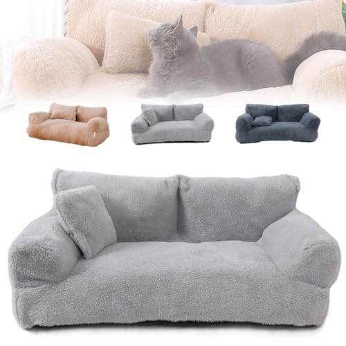 18 * 15 * 9“ Revuera Calming Pet Sofa - Revuera Pet Sofa, Washable Large Memory Foam Revuera Pet Calming Sofa with Non-Slip Bottom, Suitable for Kittens and Puppies Under 10 Pounds (Light Grey) von Konenbra