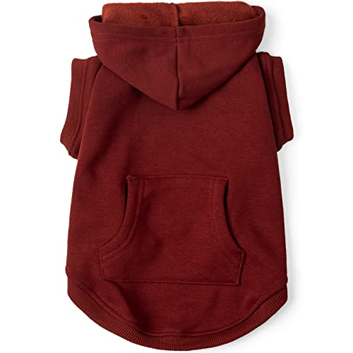 Koneseve Hunde Hoodie Fleece Welpenkleidung Warm Pullover mit Hut Katze Kapuzenshirt Pet Basic Hoodies Sweatshirt für Kleine Mittlere Große Hunde mit Tasche Doggie Weicher Winter Pullover Mantel (Rot 4XL) von Koneseve