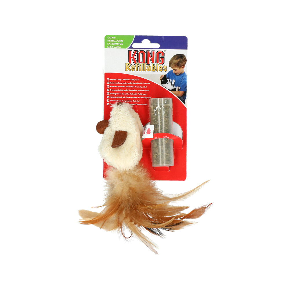 KONG Cat Refillable Catnip Feather Mouse - 16,51 cm KONG Cat Refillable Catnip Feather Mouse - 16,51 cm von Kong