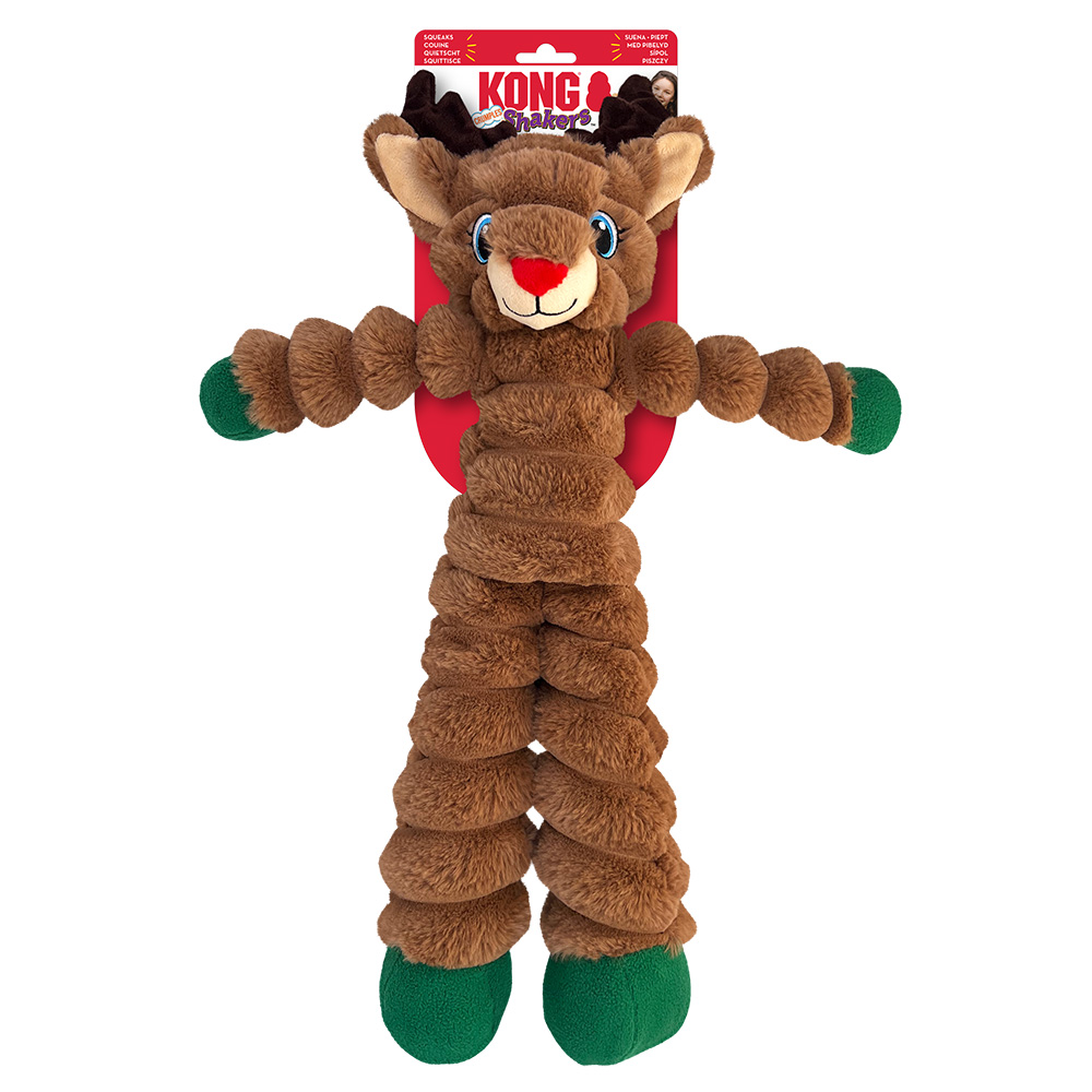 KONG Holiday Shakers Crumples Reindeer - ca. L 51 x B 22 x H 8 cm von Kong