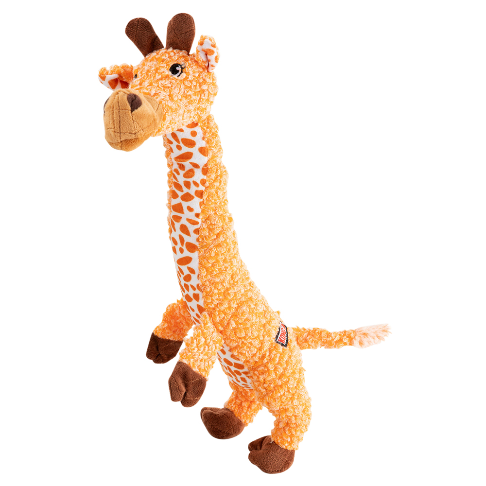 KONG Hundespielzeug Shakers Luv Giraffe orange, Länge: ca. 40 cm, Durchmesser:  ca. 5,5 – 7,5 cm von Kong