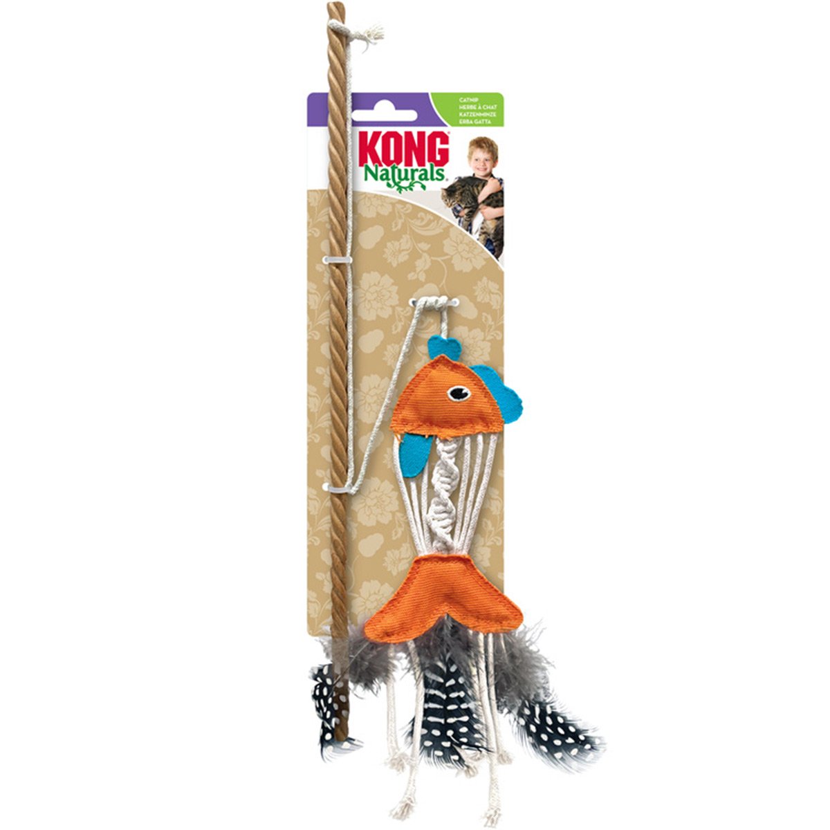 KONG Katzenspielzeug mit Katzenminze Naturals Teaser Fisch KONG Katzenspielzeug mit Katzenminze Naturals Teaser Fisch von Kong