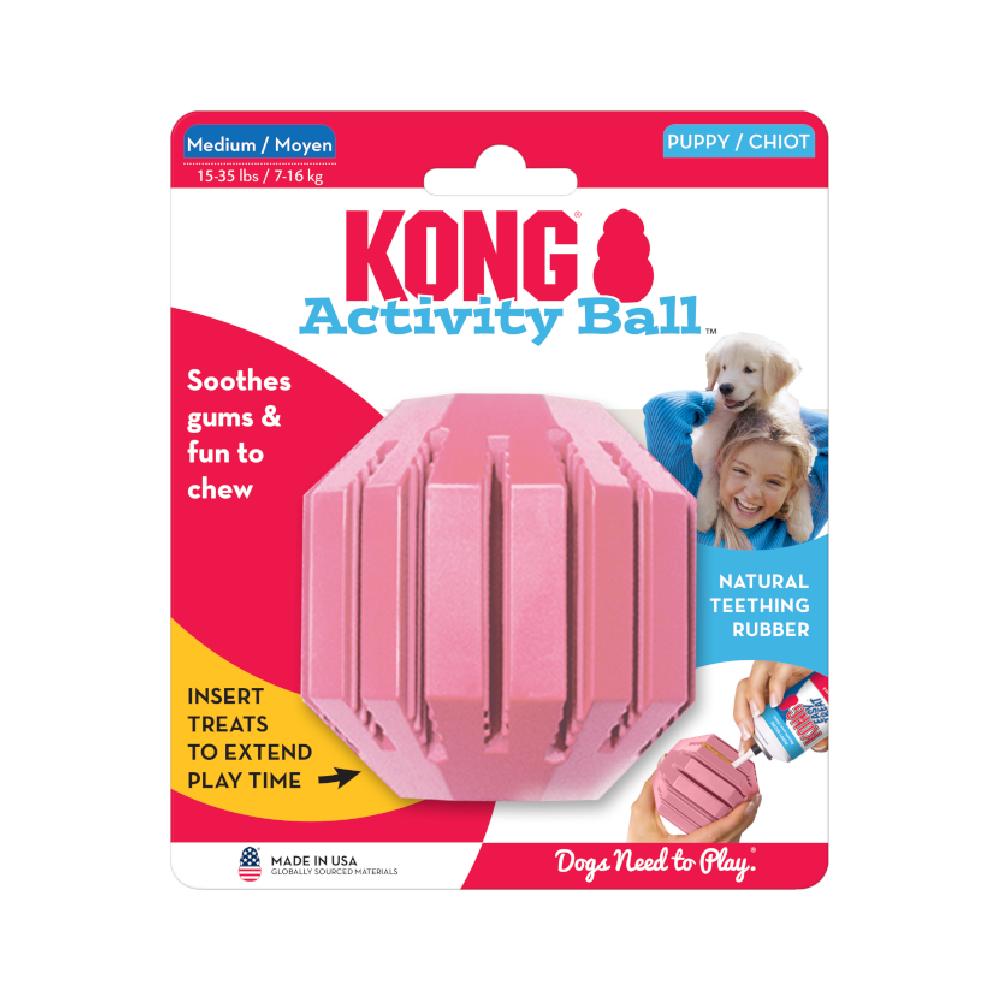 KONG Puppy Activity Ball - Größe M: Ø 7,6 cm von Kong