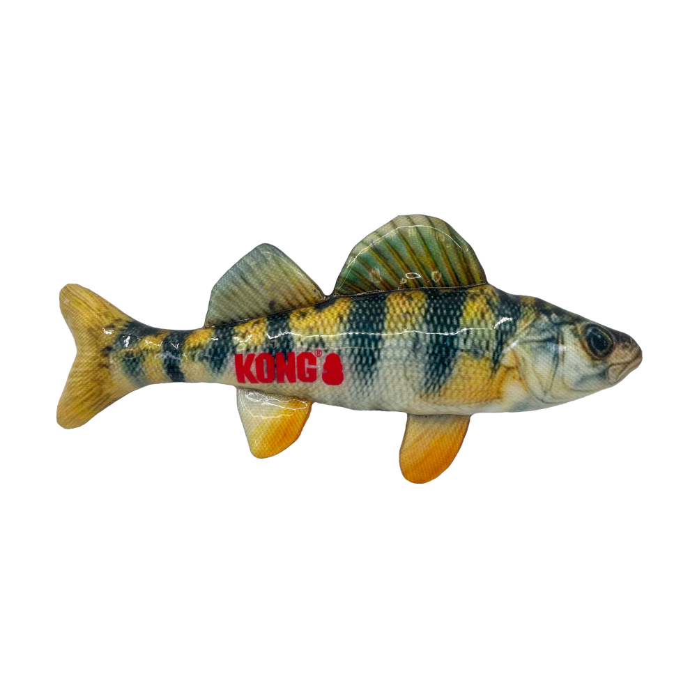 KONG Wasserspielzeug Wild Shieldz Barsch - Größe M: L 28 x B 5 x H 7,6 cm von Kong