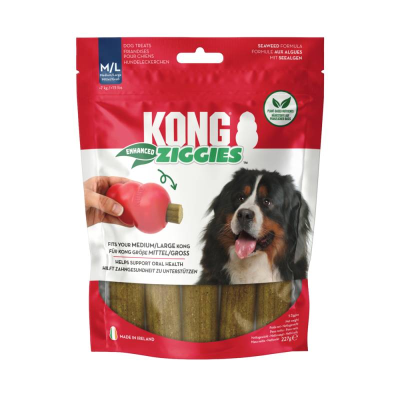 KONG Ziggies Enhanced - Größe M/L: für mittlere & große Hunde ab 7 kg (227 g) von Kong