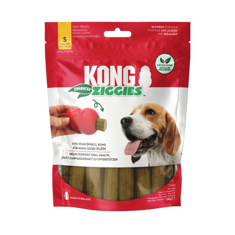 KONG Ziggies Enhanced - Größe S: für kleine Hunde 3 - 9 kg (198 g) von Kong