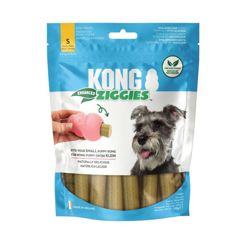 KONG Ziggies Enhanced Puppy - Größe S: für Hunde bis 7 kg (198 g) von Kong