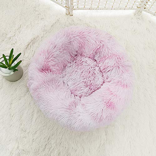 Hundebett Katzensofa Katze Schlafen Bett,Haustierbett Atmungsaktiv Flauschiges Hundekissen für kleine,Mittelgroße und Große Hunde Katzen warmes Welpenbett-XS:40cm-Rose von KongEU