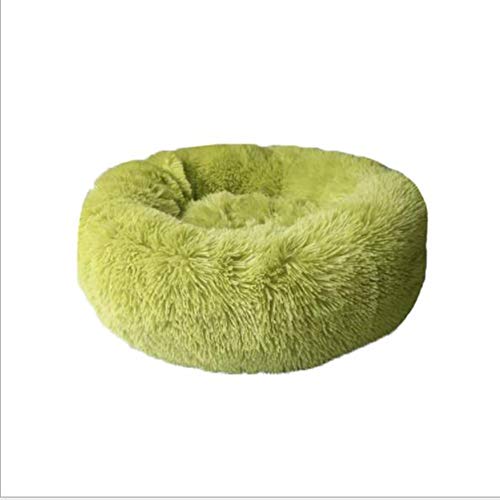 KongEU Deluxe weich Hundebett Sofa waschbar Rundes Plüsch Hundekissen Katzenbett in Doughnut-Form für große und extra große Hunde,Wasserfeste Unterseite-XXL:120CM-Grün von KongEU