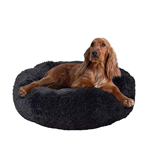 KongEU Hundebett rund Welpen Nest Kuscheltier Warm gemütlich Schlafkorb Plüsch Donut Hund Katze Sofa Welpe Hundehütte mit Rutschfester Unterseite von KongEU