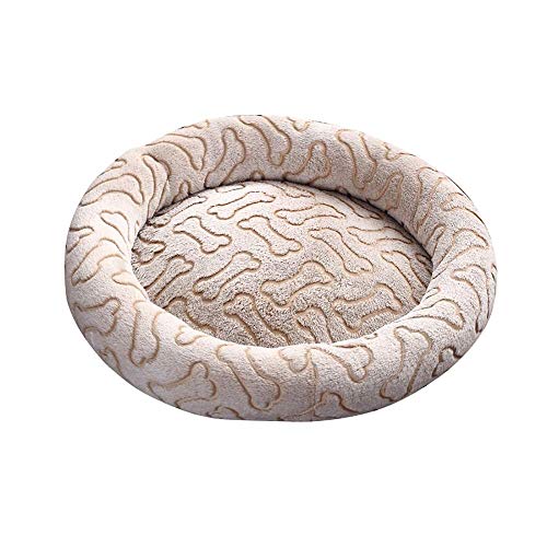 Super weiches Hundebett für Katzen und Hunde, bequem, rund, Donut-Sofa, kuschelig, warm, gemütlich, Plüsch, Hundematratze, Kissen, maschinenwaschbar, 45 cm von KongEU