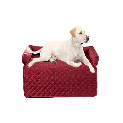 Kongdson Comfy Beruhigungspad für Katze und Hund, wasserdicht, waschbar, rutschfestes Haustierbett, Kissen für Sofa, Couch, Schutzbezug, kleine und große Haustiermatte (75 x 75 cm, rot) von Kongdson