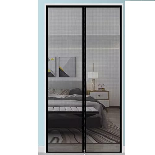 Kongdson Fliegengitter für Schlafzimmer, Balkon, Fliegengitter für Schlafzimmer, Balkon, mit Reißverschluss, Luftzirkulation, Fliegengitter, Katzen-Haustierschutz, Türgitter (120 x 220 cm, von Kongdson