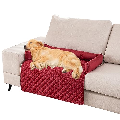 Kongdson Strapazierfähiges Hundebett Beruhigungspad, wasserdichte Schlafmatte für Haustiere, Hunde, Katzen, Hunde, Matte für Sofa, Bett, waschbarer Möbelschutz, Haustierunterlage (75 x 120 cm, rot) von Kongdson