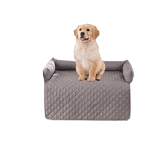 Kongdson Wasserdichtes Haustierkissen für Hunde und Katzen, rutschfest, weich, waschbar, Beruhigungspad, Haustier-Sofa, Bettbezug, Schutz, Haustierschlafmatte (75 x 120 cm, Hellgrau) von Kongdson