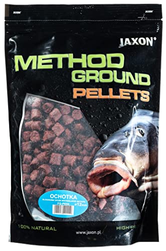 Jaxon Method Ground Pellets Grundfutter Angelfutter Lockfutter 12mm 1kg (11,39€/1kg) (Blutwurm/FG-PE04) von Jaxon