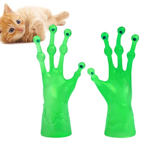 Kleine menschliche Hände für Katzen, winzige Katzenhände | Interaktives Spielzeug für Haustiere, Katzen, Hundepfoten, Streichhände - Entzückendes Haustier-Spielzeug, Fingerpuppe für Katzenmassage, für von Kongou