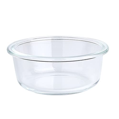 Koomiao Futternapf Hund Katze,Futterstation Hund Katzen Erhöht mit Ständer,Fressnapf Wasser Futter Napf Glas für Katzen und Kleiner Hund (M(600ml), Transparent Bowl) von Koomiao