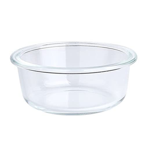 Koomiao Futternapf Katze,UFO Futterstation Hund Katzen Erhöht mit Ständer,Fressnapf Wasser Futter Rund Napf Glas für Katzen und Kleiner Hund (L(800ml), Transparent Bowl) von Koomiao