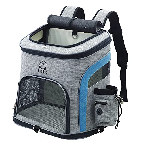 Koomuao Hunderucksack Katzen Rucksack,Haustier tragen Transporttasche,Tragetasche mit Mesh Atmungsaktive Rucksäke für Hunde Katze , Bis 7.5 kg (Blau) von Koomuao