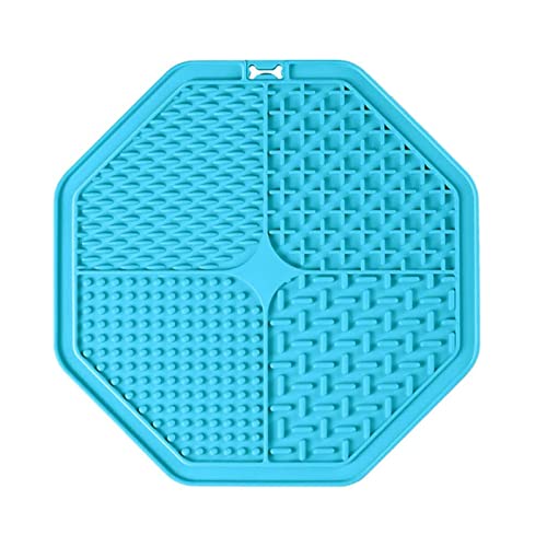 Koomuao Leckmatte für Hunde, 4 in 1, Design Dog Lick Mat aus Silikon, Leckmatte für Hunde mit Saugnapf für Bad, Training, Leckmatte für Leckereien, Lebensmittel (blau) von Koomuao