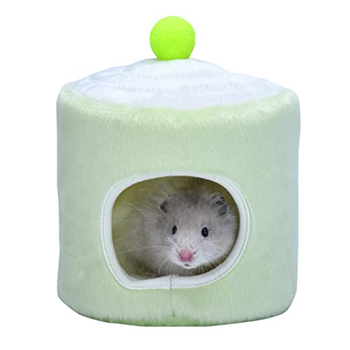 Liemuao Kleintiere Kuschelhöhle,Meerschweinchen-Bett,Haustierbett für Meerschweinchen Schlafhöhle,Hamster,Eichhörnchen,Chinchillas,kleine Kaninchen und andere Kleintiere (Grün) von Koomuao