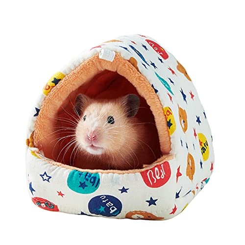 Liemuao Meerschweinchen Betthöhle,Kleintiere Kuschelhöhle,Kleintierhöhle Kleintier Winterhaus Zubehör für Hamster Zwergkaninchen Ratten Igel Chinchilla Bartagamen (Star (9×9cm)) von Koomuao