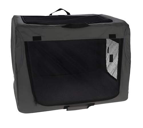 KOOPMAN Transportbox für Hunde, 71 x 49 x 51 cm – Zwei große Fenster – DREI Türen von Koopman International