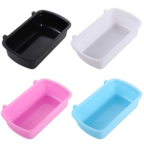 Futternapf 4PCS Hamster Schalen Kleine Haustier Futter Feeder Futter Tablett Kreative Kunststoff Hängende Wasser Trinkgerät Vogel Taube Fütterung Tasse Haustier Produkte von Kopida