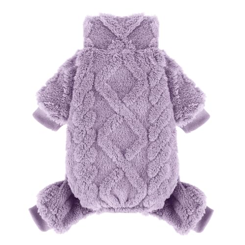 Hundepullover aus Fleece, Winterkleidung für kleine Hunde, Mädchen, Jungen, warmer Fleece-Hunde-Pyjama, Einteiler, Haustierkleidung, Welpenpullover, Pyjama, Hunde-Jumpsuits, Hunde-Outfit von Kosiyi