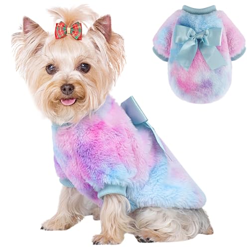 Kosiyi Hundepullover für kleine Hunde, Mädchen und Jungen, Welpenkleidung, Chihuahua, Teetasse, Yorkie, Fleecepullover, Frühling und Winter, warmer Pullover, kleine Hunde-Outfits, Haustierkleidung, von Kosiyi