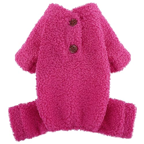 Hundepullover für kleine Hunde, Mädchen, Jungen, Fleece, Welpenbekleidung, Jammies, Hunde-Pjs für Chihuahua, Yorkie, Winter, warmer Einteiler, Overall, Kleidung, Haustier-Hunde, männlich und weiblich, von Kosiyi