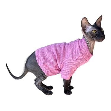 Kotomoda Katzenpullover funkelndes Fuchsia für Sphynx- und Nacktkatzen (M) von Kotomoda