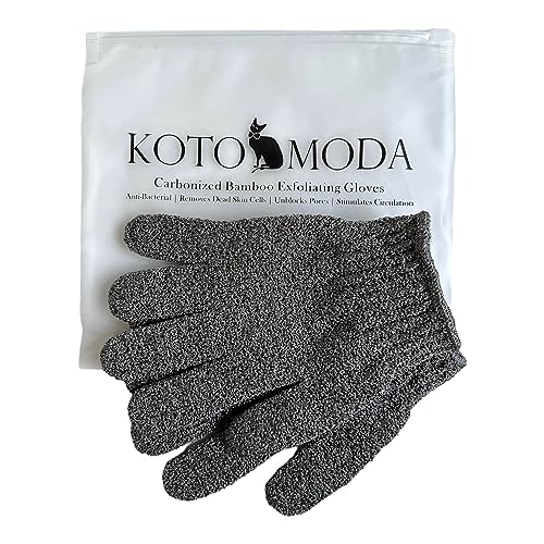 Kotomoda Sphynx Haarlose Katzen karbonisierter Bambus Bad Peeling-Handschuhe Kohle Bambus Dusche Körper Peeling von Kotomoda
