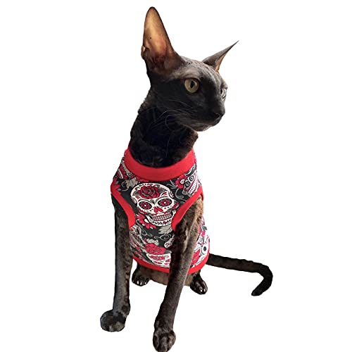 Kotomoda Sphynx Katzen Kleidung T-Shirt Rote Schдdel (XL) von Kotomoda