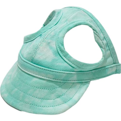 Koufeil Outdoor Sonnenschutzhaube Für Hunde, Sonnenhüte Für Hunde, Verstellbarer Hunde Sonnenhut, Hunde Baseballmütze Mit Ohrlöchern (Medium,Cloud Green) von Koufeil