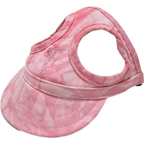 Koufeil Outdoor Sonnenschutzhaube Für Hunde, Sonnenhüte Für Hunde, Verstellbarer Hunde Sonnenhut, Hunde Baseballmütze Mit Ohrlöchern (Medium,Cloud Pink) von Koufeil