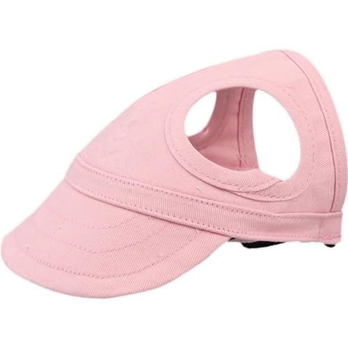 Koufeil Outdoor Sonnenschutzhaube Für Hunde, Sonnenhüte Für Hunde, Verstellbarer Hunde Sonnenhut, Hunde Baseballmütze Mit Ohrlöchern (Medium,Pink) von Koufeil