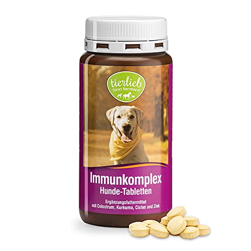 tierlieb Immunkomplex-Hunde-Tabletten | Mit Colostrum, Kurkuma, Cistus & Zink | Ergänzungsfuttermittel | 180 Tabletten von Kräuterhaus Sanct Bernhard