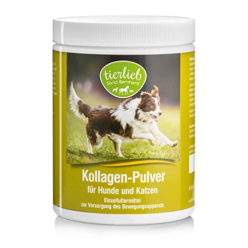 Sanct Bernhard tierlieb Kollagen-Pulver | Für Hunde & Katzen | Geprüftes, biologisch aktives Kollagen-Hydrolysat | 400g von Kräuterhaus Sanct Bernhard