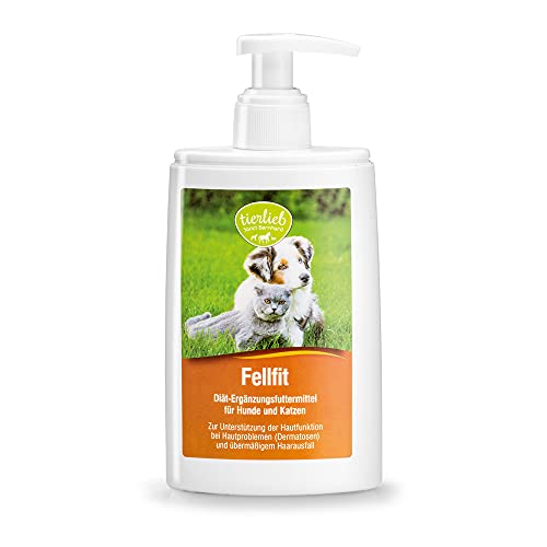 tierlieb Fellfit für Hunde und Katzen Ergänzungsfuttermittel mit wertvollem Fischöl und Nachtkerzenöl, Vitamin E, Inhalt 250 ml von Kräuterhaus Sanct Bernhard