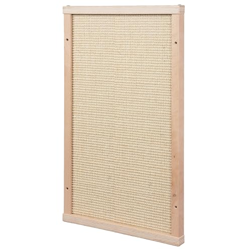 Kratzbaumland Premium-Kratzbrett aus Buchenholz mit austauschbarem Sisalteppich, nachhaltig, wandmontage für Katzen, extrabreit (70 cm - Sisal Natur) von Kratzbaumland