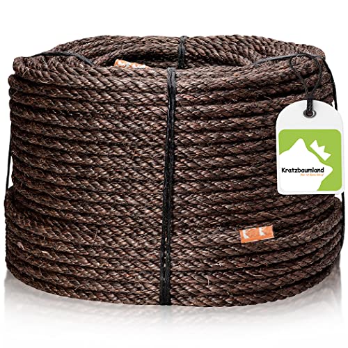 Kratzbaumland Premium-Sisalseil braun 6 mm, braunes Sisalseil für Kratzbäume (versch. Längen) (30 Meter) von Kratzbaumland