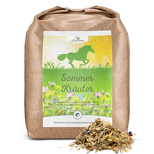 Krauterie Sommerkräuter Pferd in Spitzenqualität (1000 g), Sommer Kräuter für Pferde, Saisonkräuter als Bestandteil artgerechter Fütterung, frei von Zusatzstoffen, aus Liebe zu Deinem Pferd von Krauterie