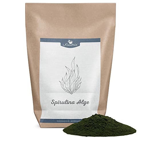 Krauterie Spirulina Algen Hund, Einzelfuttermittel für Hunde (250 g), Spirulina Algen Pulver in Spitzenqualität von Krauterie