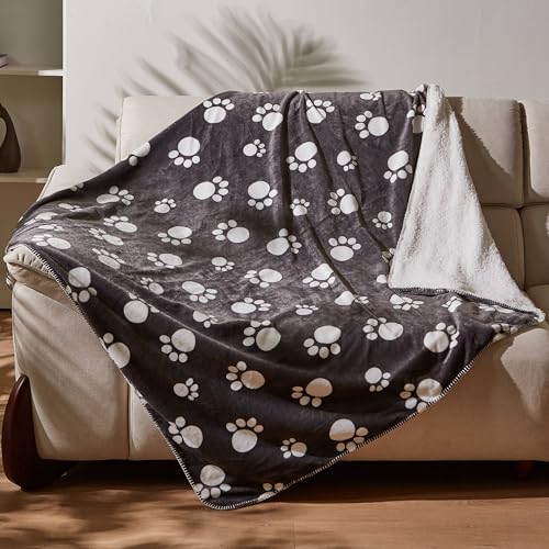 Kritter Planet wasserdichte Decke Liebesdecke für Sex, Hundedecke Wasserdicht Kuscheldecke Flauschig für Unterwegs Auto Rückbank Sofa, Sofabezug Hund Decke Couch Schutz Katze Waschbar, 130x150(Pfote) von Kritter Planet