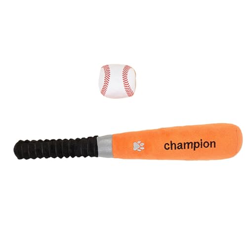 Krujecnt Baseballschläger-Hundespielzeug,Baseballschläger-Hundekauspielzeug - Eingebautes Quietsch-Hunde-Anreicherungsspielzeug für große Hunde - Welpen-Beißspielzeug, Kauspielzeug für Welpen, zum von Krujecnt